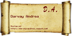 Darvay Andrea névjegykártya
